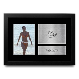 HWC Trading FR A4 Halle Berry James Bond Die Another Day Gifts Printed Signed Autograph Picture for Movie Memorabilia Fans - A4 Framed