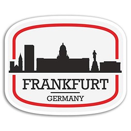 2 x 10cm Frankfurt Germany Vinyl Stickers - Travel Sticker Laptop Luggage #17104 (10cm Wide)