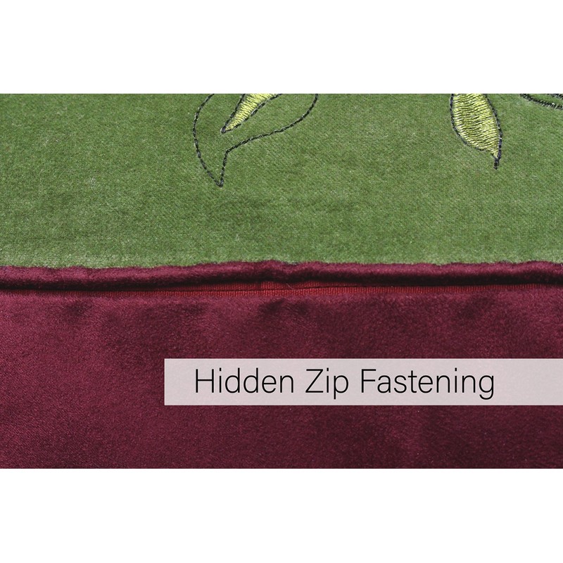 Riva Home Hunter Velvet Cushion Cover, Green, 45 x 45cm