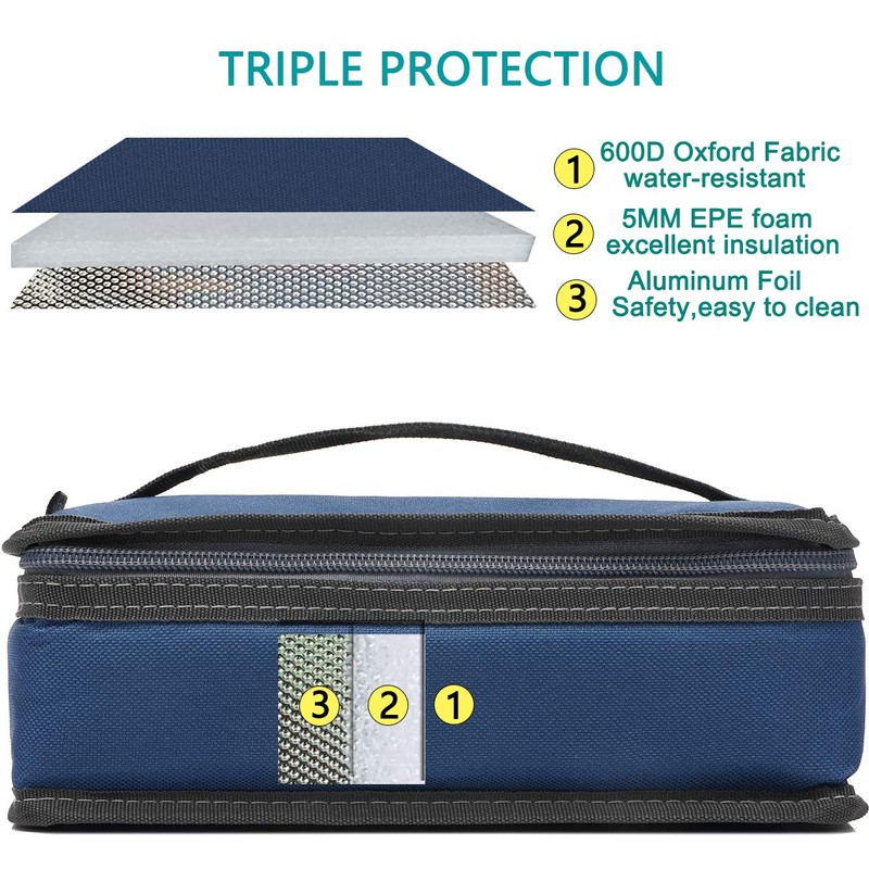 FlowFly Small Insulated Lunch box Portable Soft Bag Mini Cooler