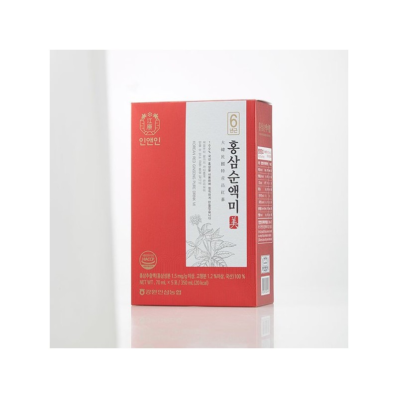 강원인삼농협 홍삼즙 홍삼 순액 미 (70ml 30포)/6년근 홍삼 Kangwon Ginseng
