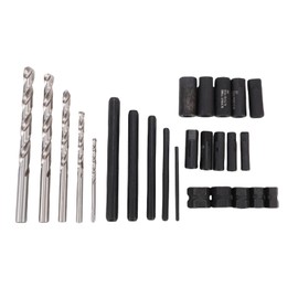 Luocute 25Pcs Screw Extractor, Bolt Extractor Kit Damaged Screw Remover Set Molybdenum Steel with Left Hand Drill Bits for Bolt and Fastener Removal