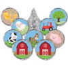 Barnyard Farm Animal Birthday Party Favor Chocolate Kisses Candy Stickers