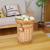 Woven Wicker Hanging Basket Door Hanging Basket Wall Decorations for