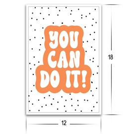 Ad Astra Graphics You can do it! | 12-Inches By 18-Inches Inspirational Motivational Educational Classroom Posters | Great Gift Ideas For Teachers | FBMAAP045