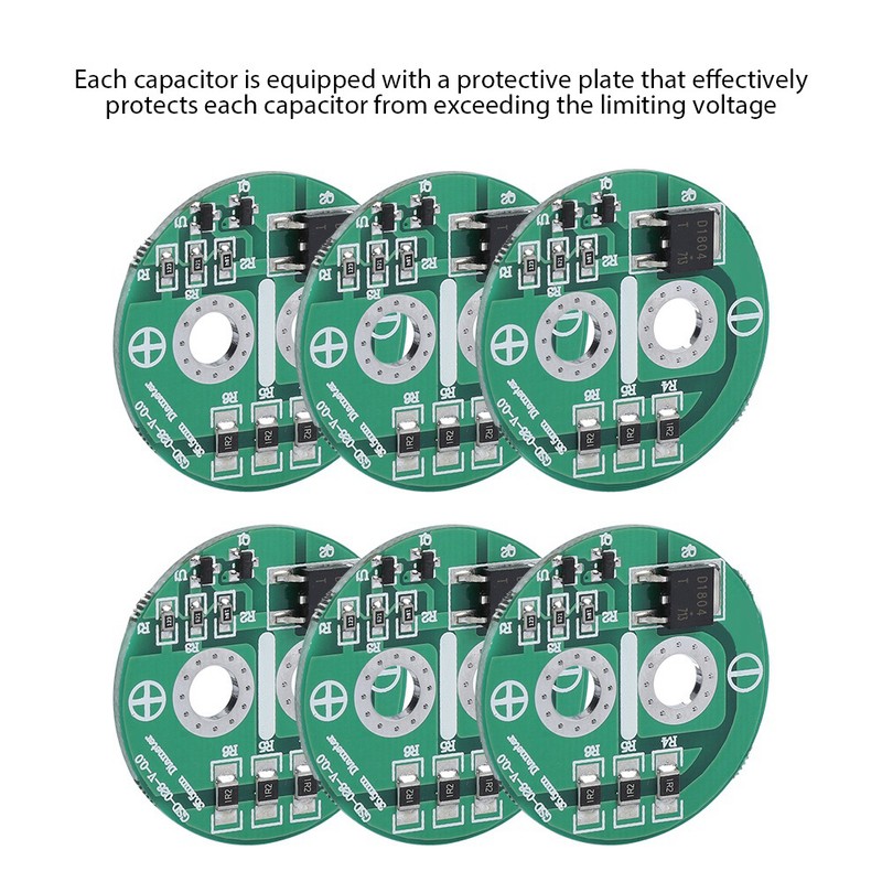 6Pcs/Set Super Farad Capacitor 2.5V With Protection Board Module Limit