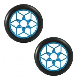 Pack of 2 110 mm Stunt Scooter Wheels, Scooter Replacement Wheels with ABEC-9 Bearings, for Most Stunt Scooters and Kick Scooters (Blue)