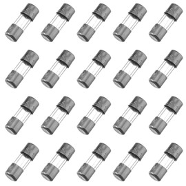 Bridgold 20pcs F5AL Christmas Light Fuses 2.5A 125V/2.5Amp 125Volt 3.6x10mm/0.14 x 0.39 inch Mini Glass Fuses Replacement for Outdoor C9 String Xmas Lights Fan.
