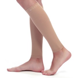 BSERA Calf Compression Sleeve Women, 2 Pairs 20-30mmHg Footless Compression Socks Stockings for Calf Support, Circulation, Swelling, Shin Splints, Varicose Veins, Recovery