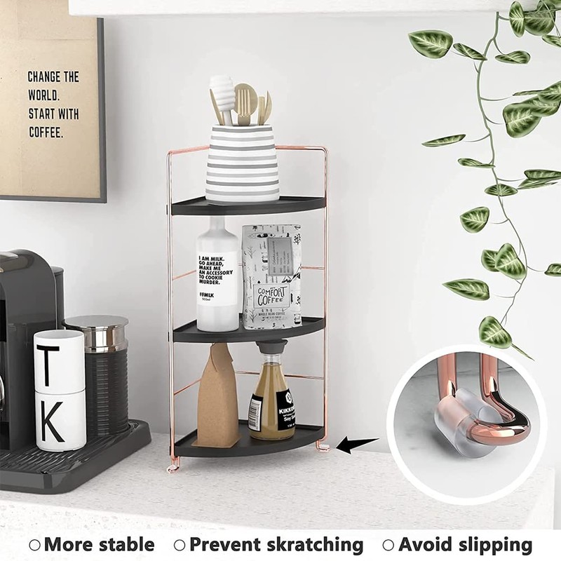 3-Tier Bathroom Countertop Organizer, Vanity Tray Cosmetic & Makeup Storage,