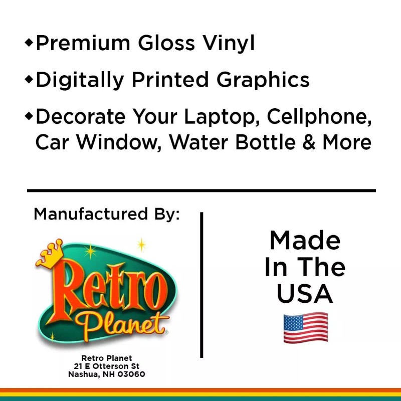 RetroPlanet Maine State Black and White Die Cut Vinyl Sticker