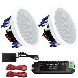 STUDIOFINIX 5.25 Inch Bluetooth Ceiling Speakers,300 Watt Max Power Output for Indoor Kichten,Living Room,Study Room,Basement and Covered Patio