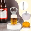 LONZIKP 3er Pack Lustig Magnet-Flaschenöffner Bierglas mit Kühlschrankmagnet