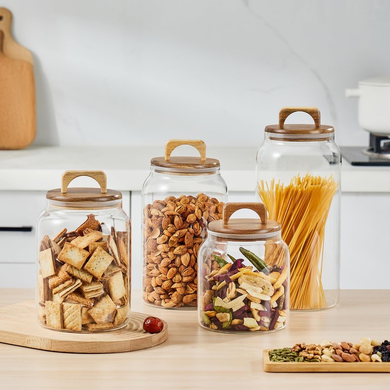 Sweejar Glass Jars for Laundry Room Organization, 90 ounce Laundry