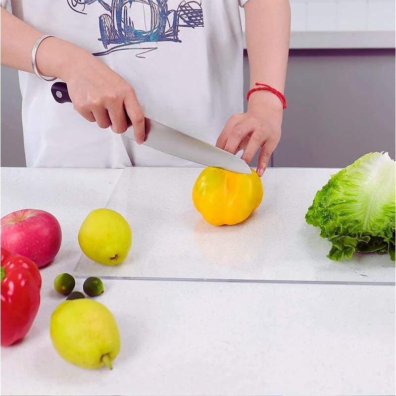 Large Acrylic Cutting Board 24" x 17" for Kitchen With