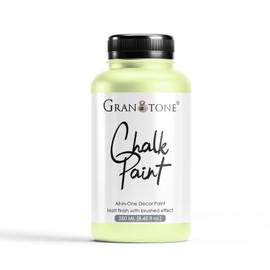 GRANOTONE Chalk Paint for Furniture | Matt-Finish Water-Based Acrylic Paint for Wood, Walls, Metal, Glass, Paper, Fabric Canvas | Maximum Coverage Chalk Paint for Kids & Adults, 500 Ml (AP GREEN)