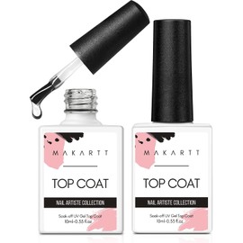 Makartt - Juego de 2 esmaltes de uñas de gel sin limpiar, secado rápido, gel de secado rápido, 21 días de alto brillo, P-07                           