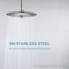 OFFO Shower Straight Arm with Flange 24 Inches Brushed Nickel