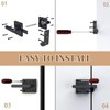 Goaylate Double Sided Gate Latch Aluminum, Heavy Duty Black Fence