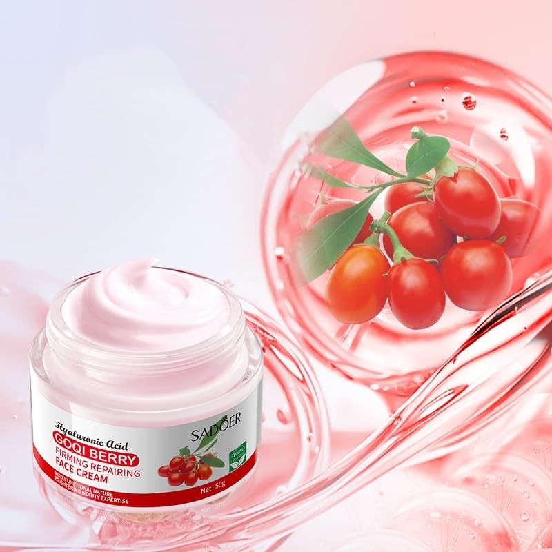 Goji Berry Anti-Wrinkle Firming Repairing Cream cares for delicate skin
