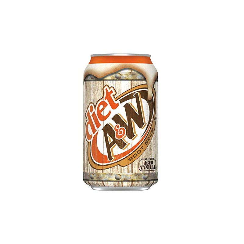 A&W Diet Root Beer, 12 Fl Oz Can, (Pack of