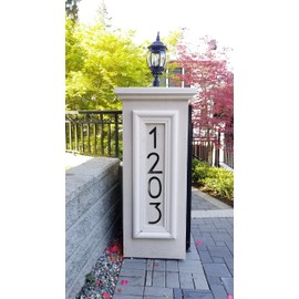 NACH Floating House Numbers, 6 inch Aluminum Black House Numbers for Outside - Number 1, Door Numbers with Mounting Hardware