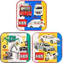 Hayashi PO462900 Mini Towel, Set of 3, Approx. 6.3 x 6.3 inches (16 x 16 cm), Tomica Brilliant