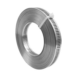 ZONADAH Hose Clamp 10m 304 Stainless Steel Jubilee Clips Adjustable Large Assorted with 12pcs Fasteners Pipe Clamp for Worm Drive Hose Clips, Plumping, Intercooler Tube Exhaust Ducting Fuel Line