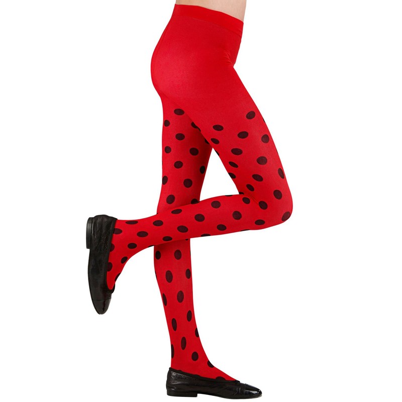 LADYBUG PANTYHOSE - RED/BLACK SPOT - 1-3yrs