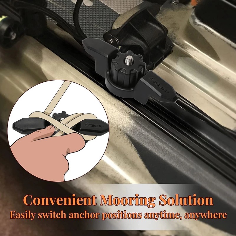 Atader Line Cleat for Kayak Track Mount 2 Pcs, Kayak