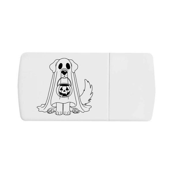'Halloween Ghost Dog' Pill Box with Tablet Splitter (PI00032885)