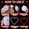 Baquler 5 Pcs Timed Window Lights Hanging Red Heart Lights