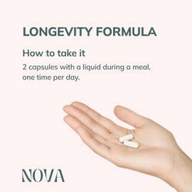 Nova Ultimate Cell Renewal/Spermidine Supplements, Organic Wheat Germ Anti Aging Supplement with High Spermidine, Zinc, and Thiamine for Optimal Autophagy, 60 Capsules (Pack of 1)