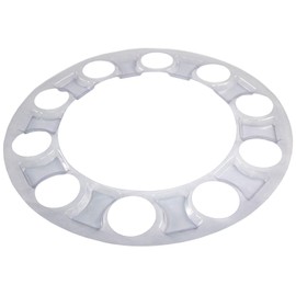 KASONG Chrome ABS Plastic Front Hub Caps Wheel Axle Covers with 33 mm Screw on Lug Nut Covers for Semi Trucks 1 Pair (Spiked)