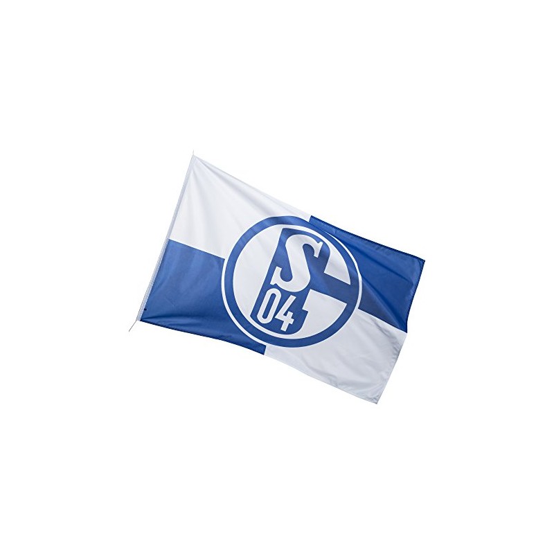 FC Schalke 04 Hoisting Flag, Karo, Weatherproof, Blue, 150 x