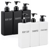 Segbeauty Refillable Shampoo and Conditioner Bottles Set, 6 Pack Empty