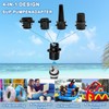 Sup Valve Adapter, Pump Adapter with 4 Gas Nozzles, Inflatable,