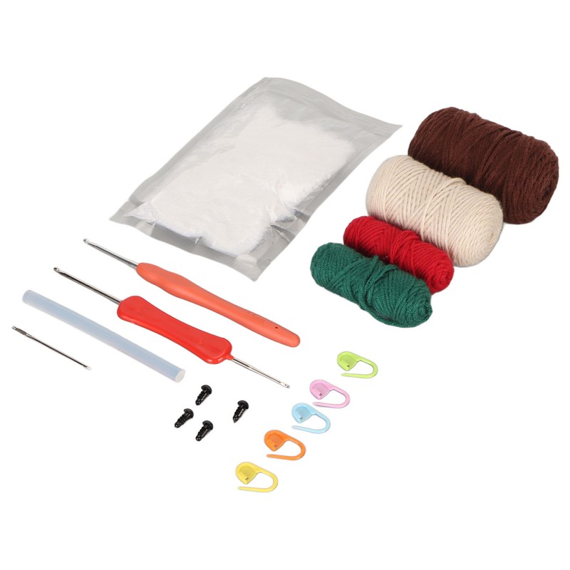 Hedgehogs Crochet Kit with Yarns Crochet Hook Stuffing DIY Learn