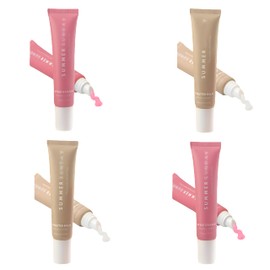 Summer Lip Butter Balm 2pcs, Natural Colored Moisturizing Gloss Oil Lipstick, Contains Shea Butter Essential Lip Oil for Relieving Dry Lips, Moisturizing Lip Care for Men Women