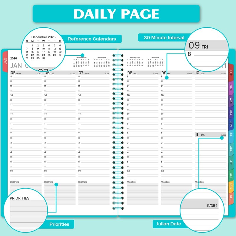 2026 Weekly Appointment Book & Planner - Daily Hourly Planner