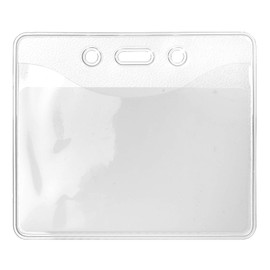 Karteo Card Holder A7 Format 74 x 105 mm [Pack of 10] ID Card Sleeves Vinyl Transparent Horizontal ID Card Holder K