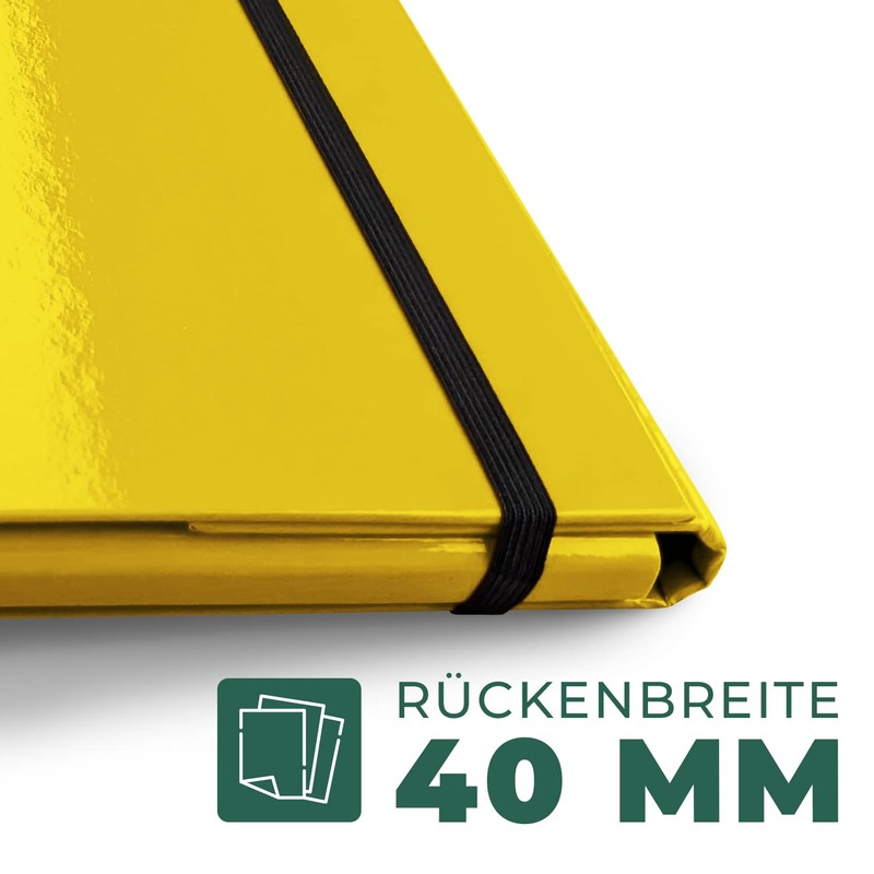 Netuno Portfolio Folder A4 Cardboard 20 mm Yellow Document Folder