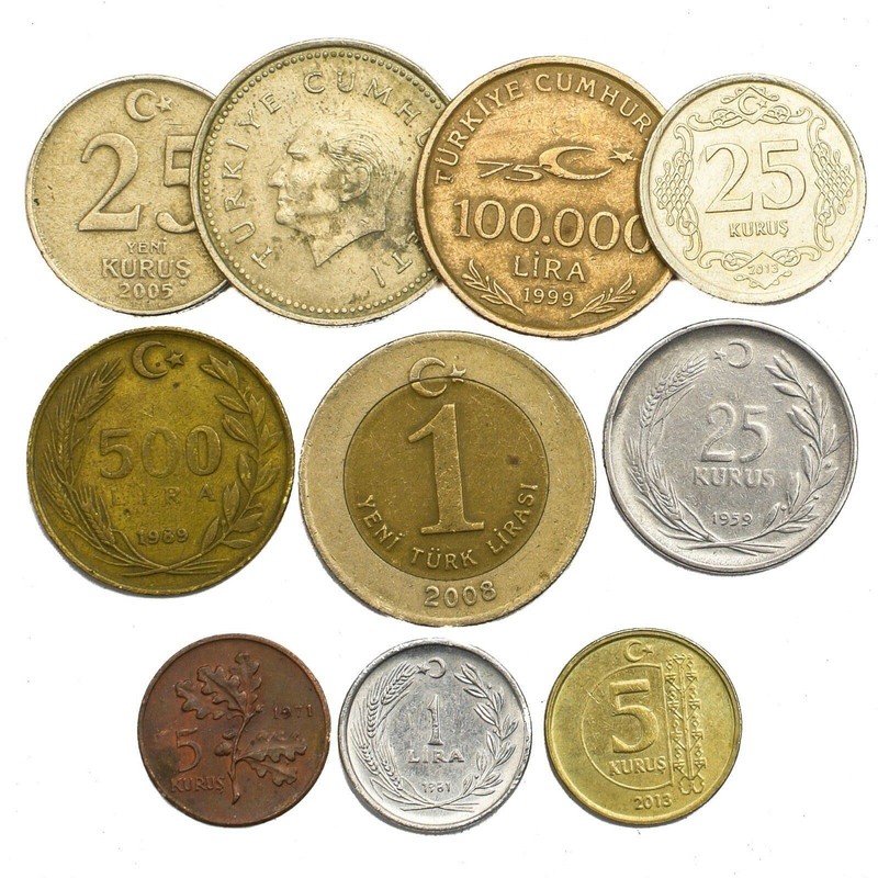 Turkey 10 Mixed Coins | Old Turkish Currency | Kurus