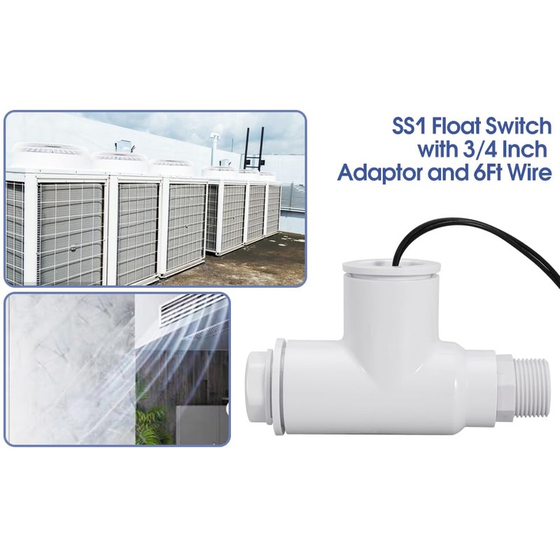 Seweder SS1 Float Switch Condensate Overflow Switch with 3/4 Inch