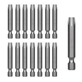 Jyvex T40 Bit, Torx Bit T40, 15 Pieces Torx T40 Bit, S2 Steel Bits, TX40 Bit (Length: 50 mm) Torx 40 Bit Suitable for Torx Screws