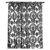 lovemyfabric Taffeta Flocking Damask Print Window Curtain Panel/Stage Backdrop/Photography Backdrop-Black