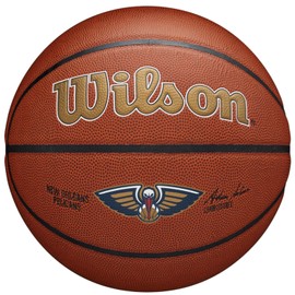 Wilson Basketball Team Alliance, New Orleans Pelicans Indoor/Outdoor Mixed Leather, Size: 7