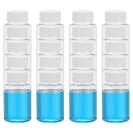 PATIKIL 20 Pcs 100ml Reagent Bottles, PET Wide Mouth Round Bottles with Screw Cap for Lab Water Reagent Liquids Solid Sample Storage Seal, Transparent