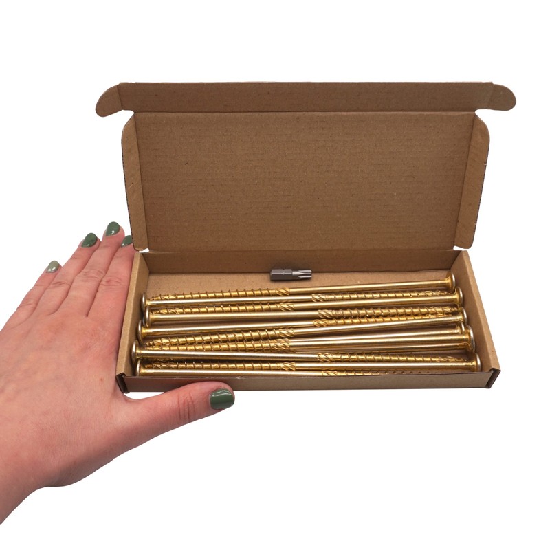(Pack of 6 pcs) Galvanized Steel 6.0 x 180 mm
