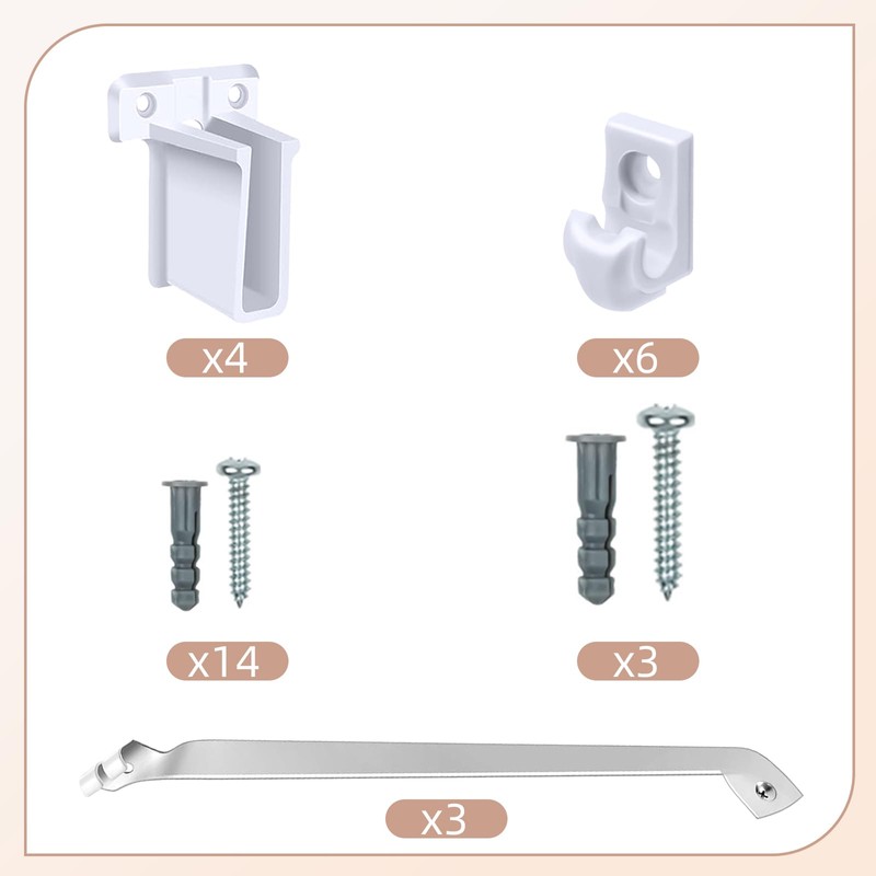 SACXFMC 12 Inch Heavy Duty Wire Shelf Brackets, 3 Pack